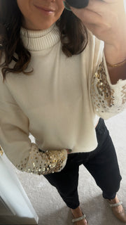 Sparkle cuff sweater