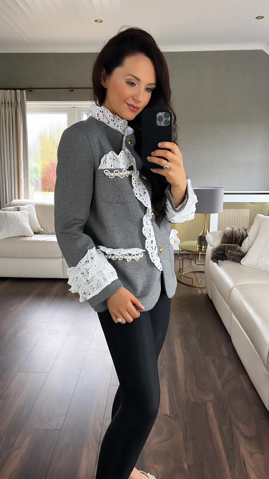 Samantha Pearl and lace blazer