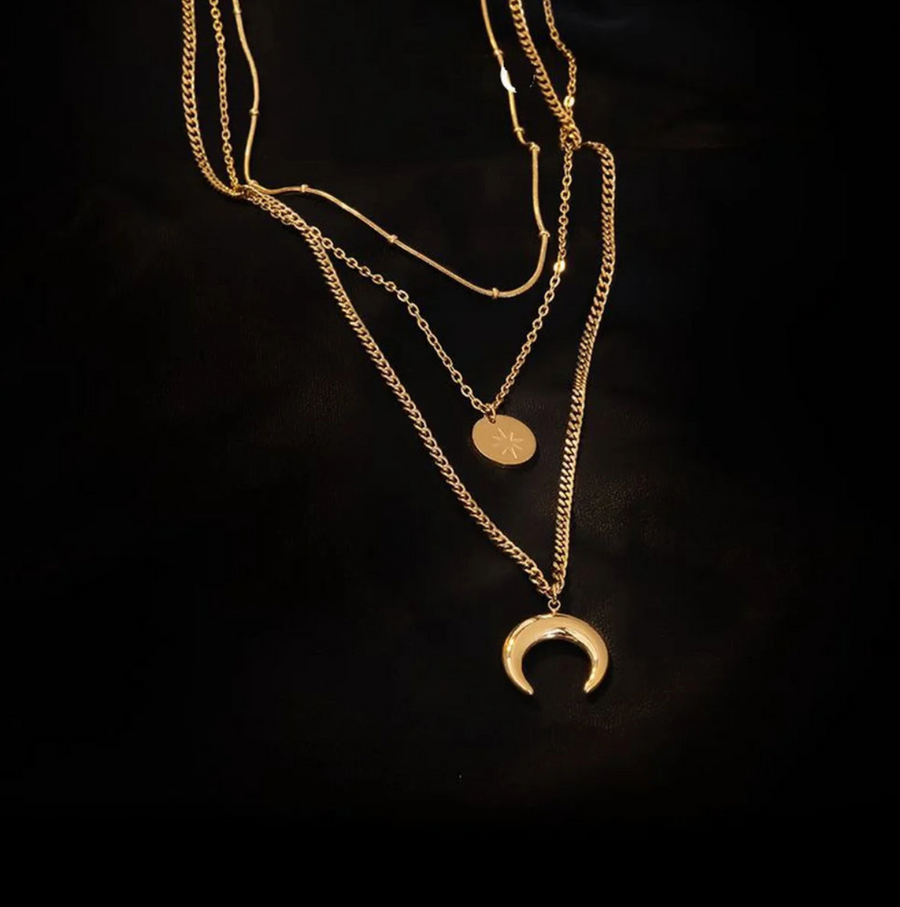 Moon Chain Pendant Necklace