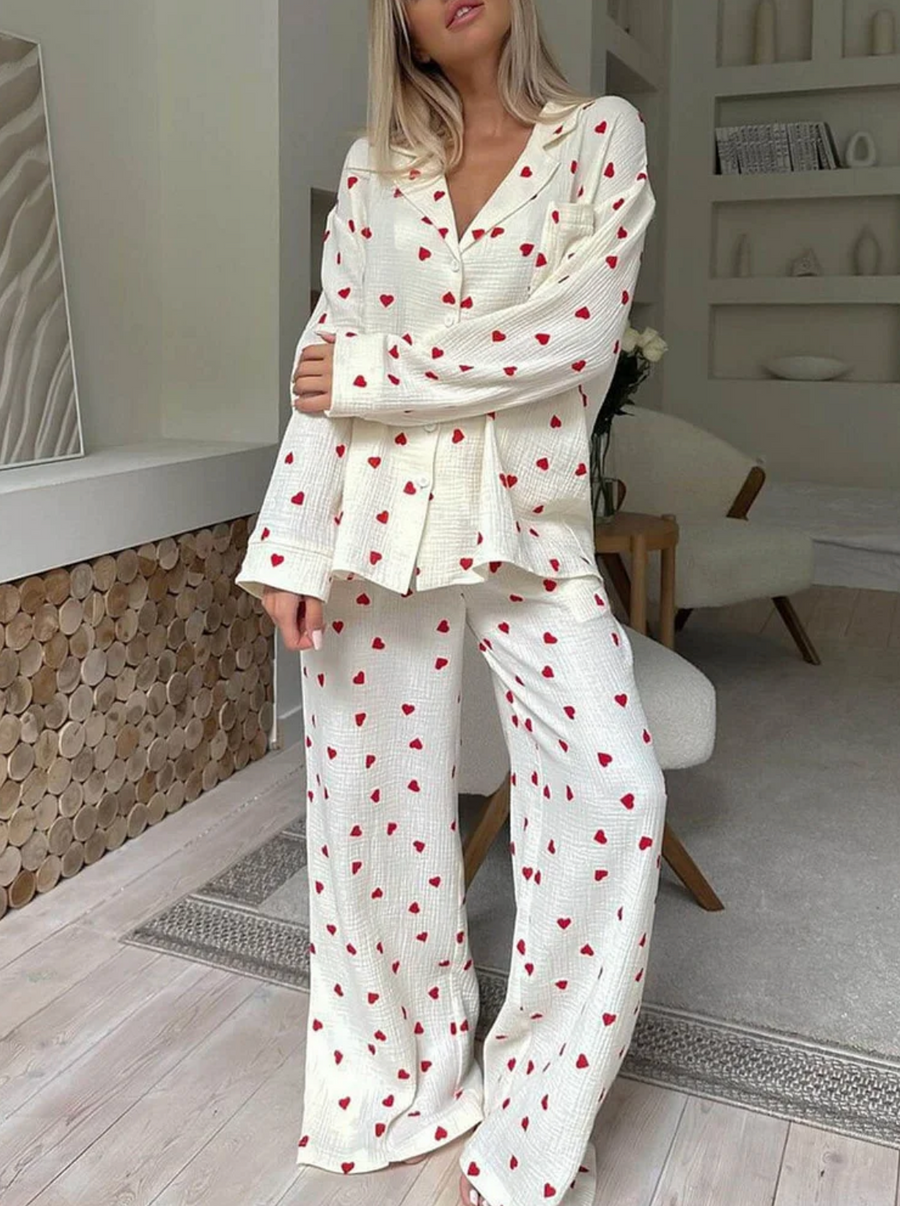 Janine heart pyjamas