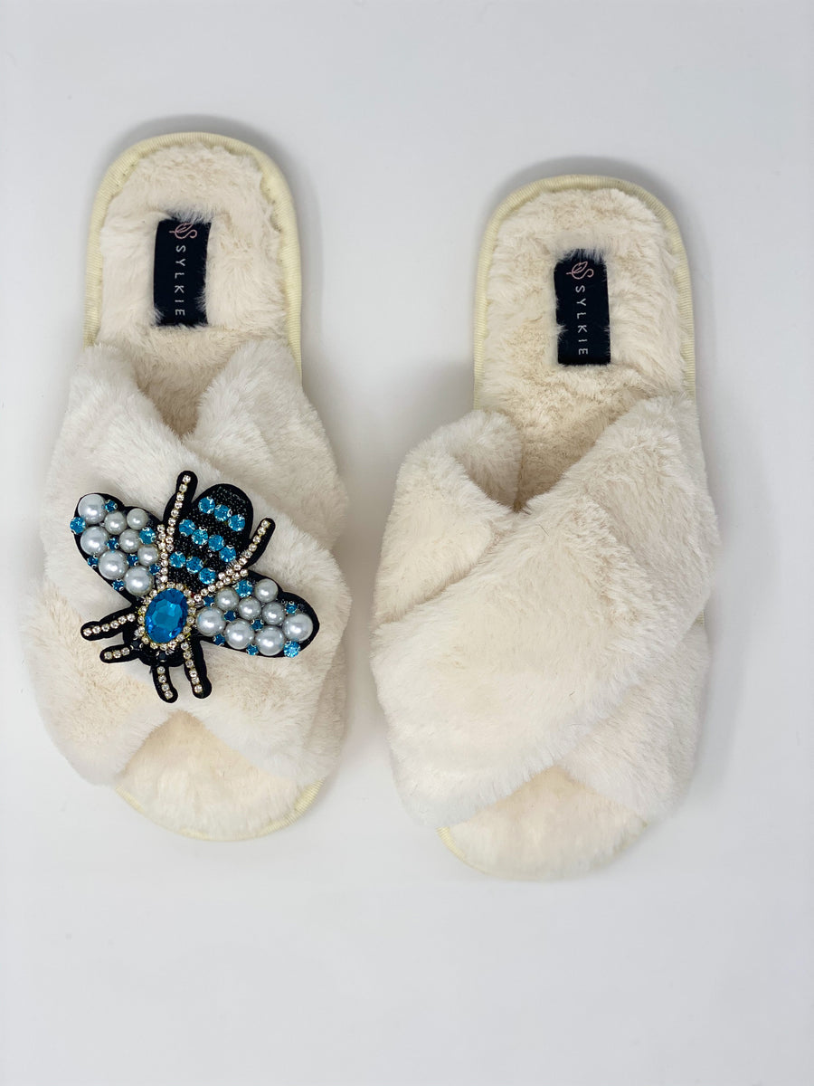 Queen Bee Blue Cross Slipper Cream