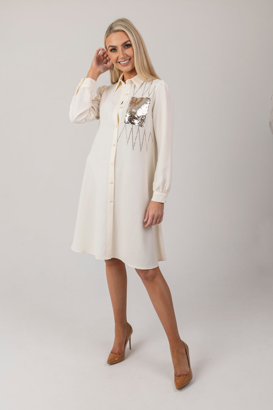 Dakota embellished shirt dress