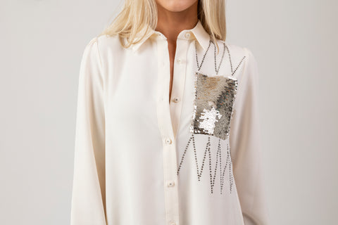 Dakota embellished shirt dress