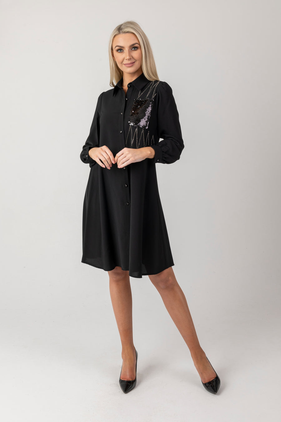 Dakota embellished shirt dress