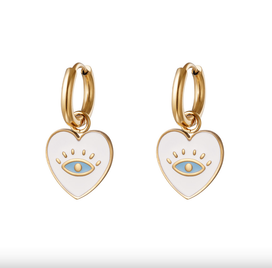 HEART EYE EARRINGS