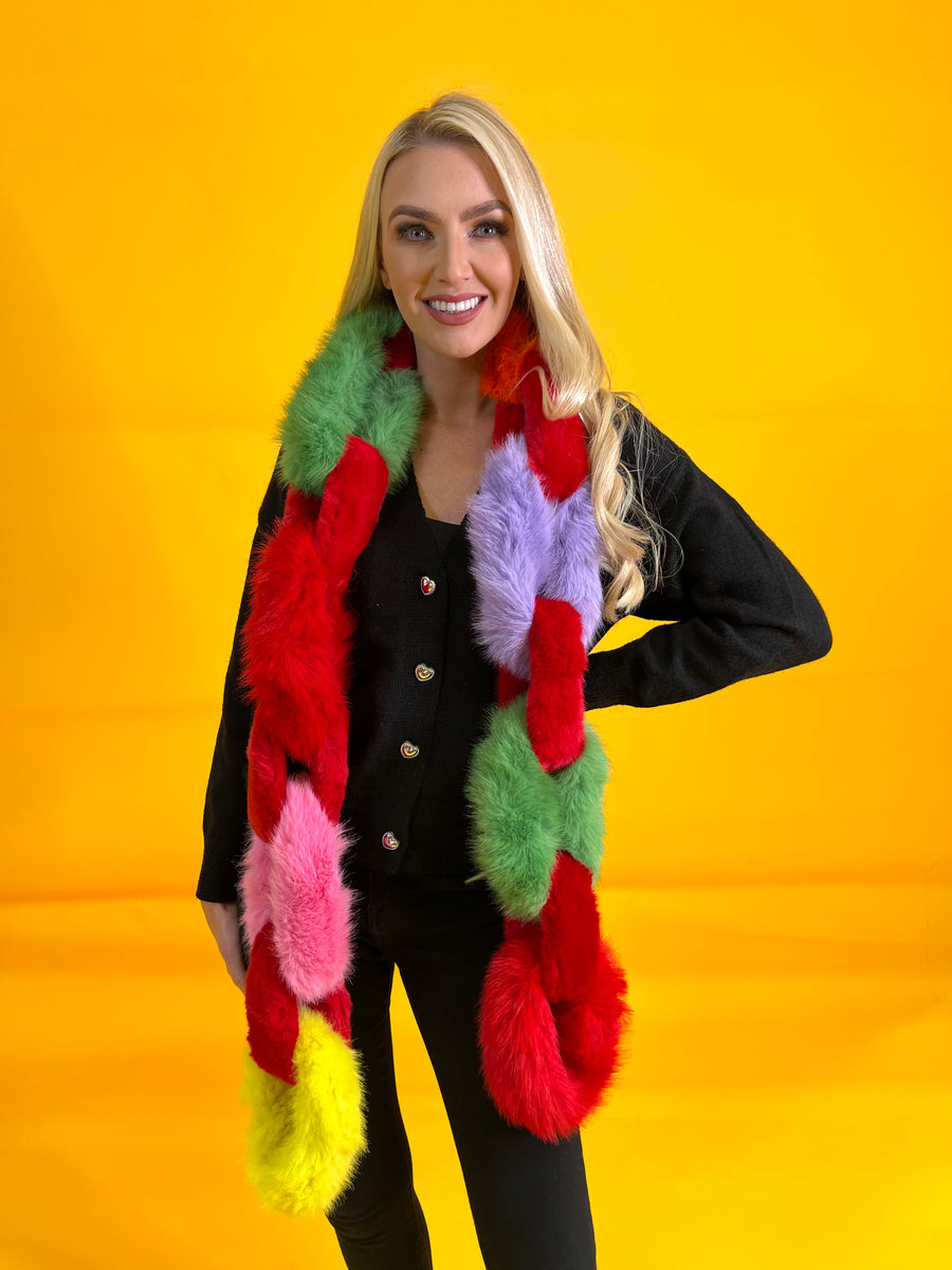 Faux Fur Chain Scarf